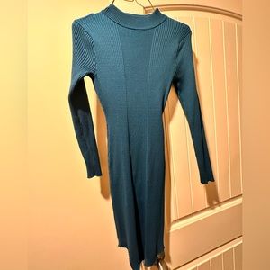 Blue form fitted dress